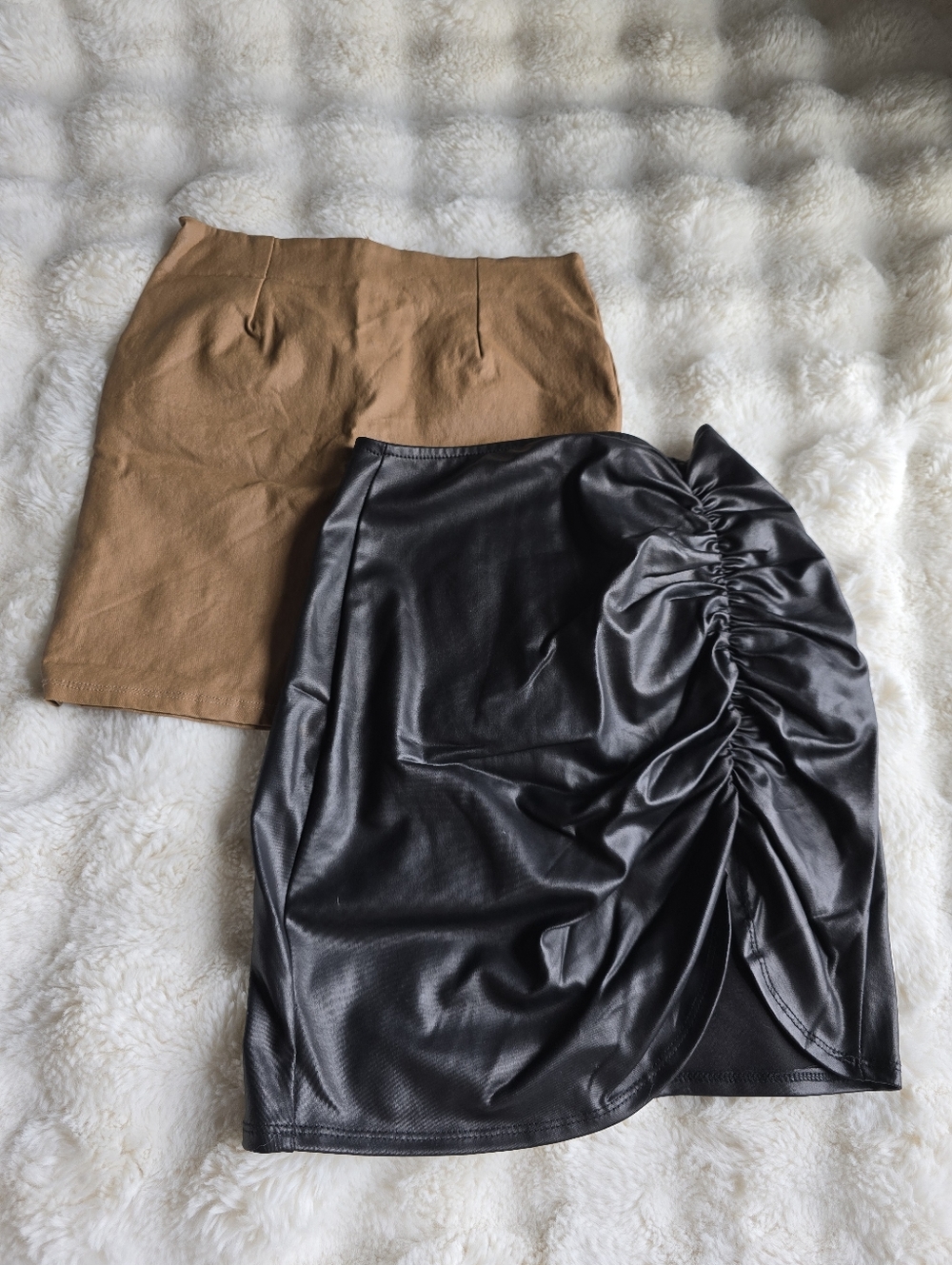 Leather Faux Mini Skirts XS